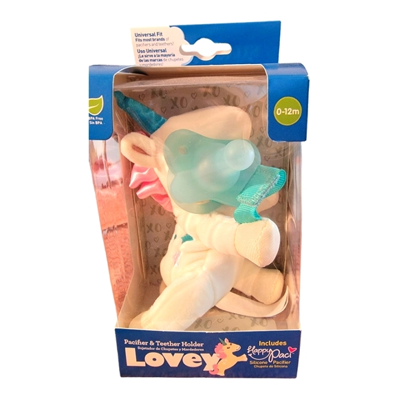Dr Browns Lovey Pacifier & Teether Holder. Included Happy Paci Unicorn - Picture 1 of 4